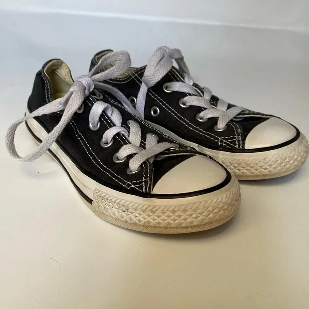 Converse Chuck Taylor All Star Lo Sneaker - Little Kid Black Youth Lace Up Shoes